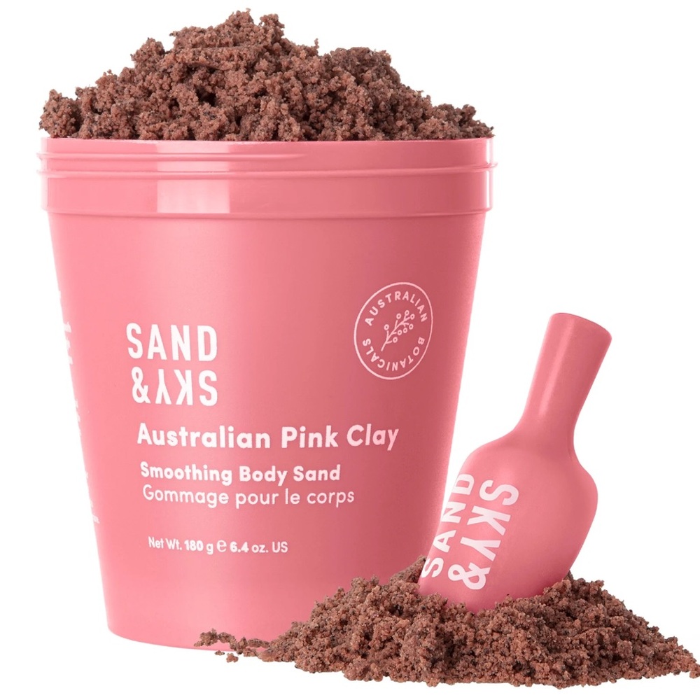 Sand & Sky Australian Pink Clay Smoothing Body Sand- 6.4 oz (New In Box)